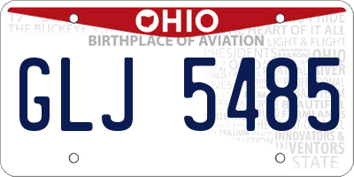 OH license plate GLJ5485