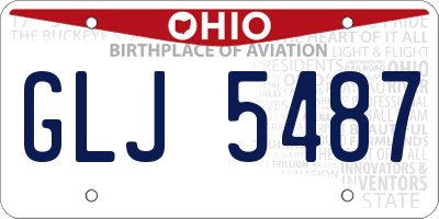 OH license plate GLJ5487