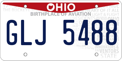 OH license plate GLJ5488