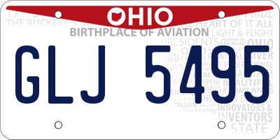 OH license plate GLJ5495