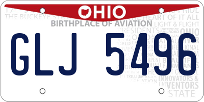 OH license plate GLJ5496