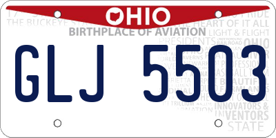 OH license plate GLJ5503