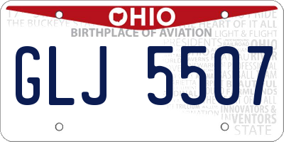 OH license plate GLJ5507