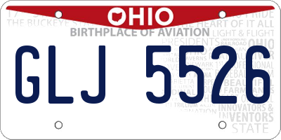 OH license plate GLJ5526