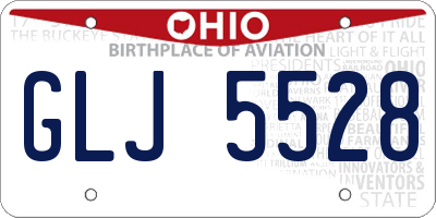 OH license plate GLJ5528