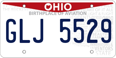 OH license plate GLJ5529