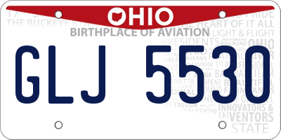 OH license plate GLJ5530