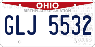 OH license plate GLJ5532