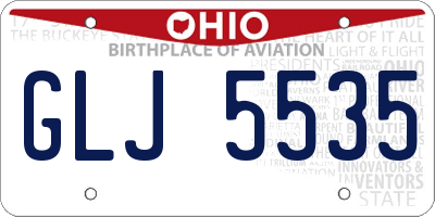 OH license plate GLJ5535