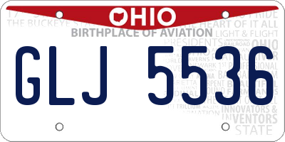 OH license plate GLJ5536