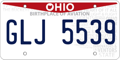 OH license plate GLJ5539