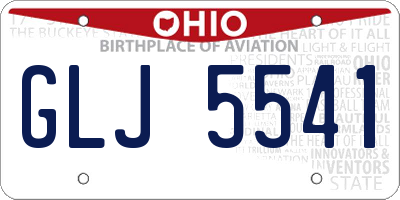OH license plate GLJ5541