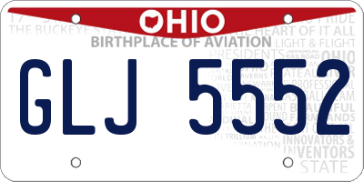 OH license plate GLJ5552