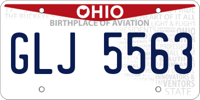 OH license plate GLJ5563