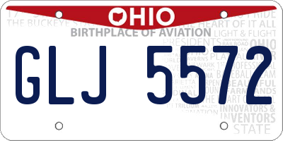 OH license plate GLJ5572
