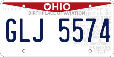 OH license plate GLJ5574