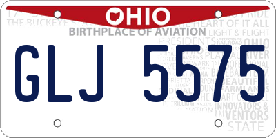 OH license plate GLJ5575