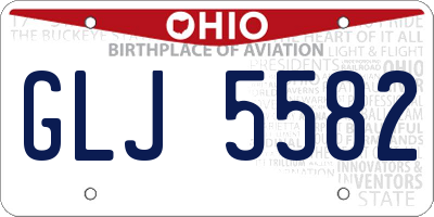 OH license plate GLJ5582
