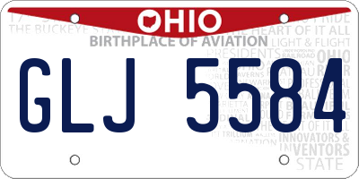 OH license plate GLJ5584