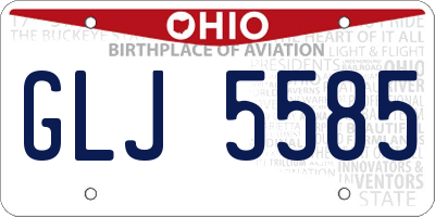 OH license plate GLJ5585