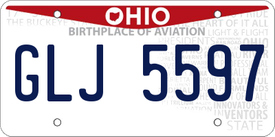 OH license plate GLJ5597