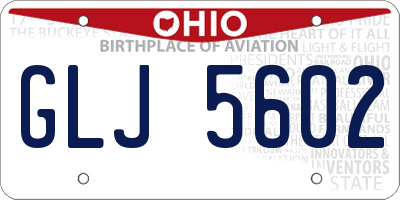 OH license plate GLJ5602
