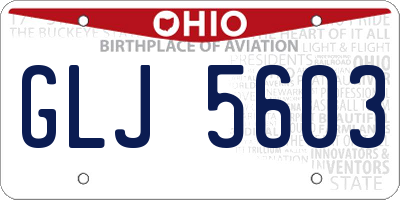 OH license plate GLJ5603