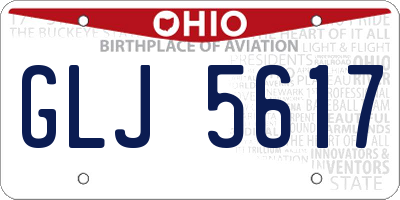 OH license plate GLJ5617