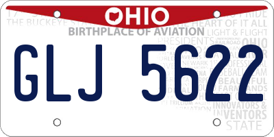 OH license plate GLJ5622
