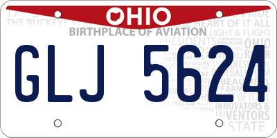 OH license plate GLJ5624