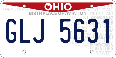 OH license plate GLJ5631