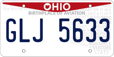 OH license plate GLJ5633