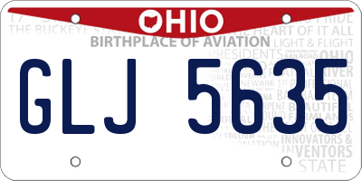 OH license plate GLJ5635