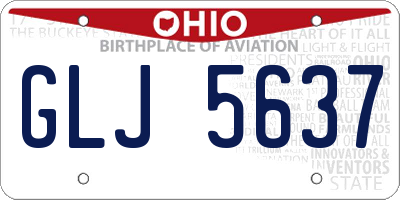 OH license plate GLJ5637