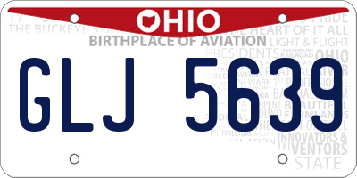OH license plate GLJ5639