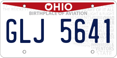 OH license plate GLJ5641