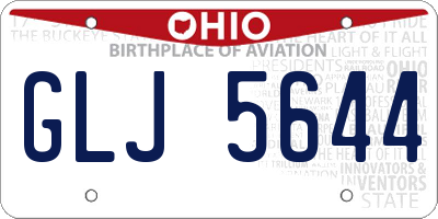 OH license plate GLJ5644