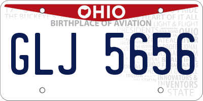 OH license plate GLJ5656