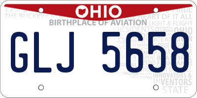 OH license plate GLJ5658
