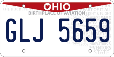 OH license plate GLJ5659
