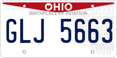 OH license plate GLJ5663