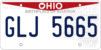 OH license plate GLJ5665