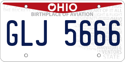 OH license plate GLJ5666