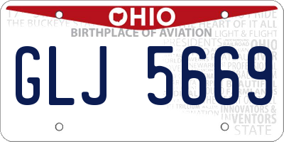OH license plate GLJ5669
