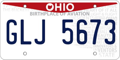 OH license plate GLJ5673
