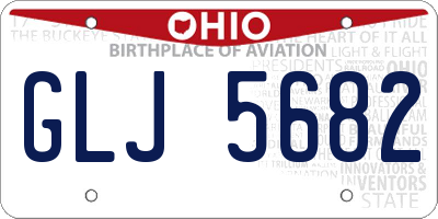 OH license plate GLJ5682