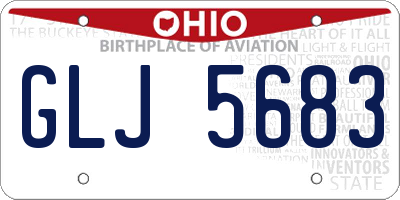 OH license plate GLJ5683