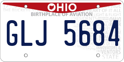 OH license plate GLJ5684