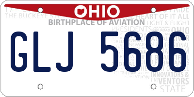 OH license plate GLJ5686