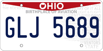 OH license plate GLJ5689